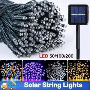 100/200 LED Solar String Fairy Lights 8 Mode Waterproof Outdoor Party Decoration - Picture 1 of 25