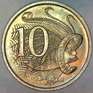 1966-L 10 Cents Australia Elizabeth II Copper-nickel 5.66 g 23.6 mm KM# 65 Circ - Picture 1 of 3