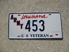 Louisiana US Army Veteran license plate #  453