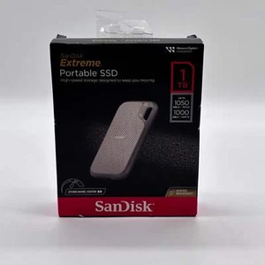 New SanDisk Extreme Portable SSD 1TB USB-B to USB-A SSD SDSSDE51-1T00-AW25 - Afbeelding 1 van 3
