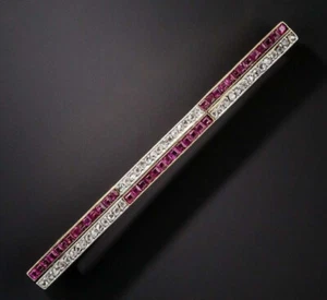 Elegant Princess Shape Pink Lab Created Sapphire Women's Single Line Bracelets - Picture 1 of 3