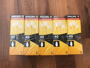 10 x Philips Glühbirne 40W E14 KLAR Glühlampe 40 Watt Glühbirnen Kerze - Bild 1 von 2