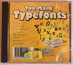 Logiciel Too Many Typefonts PC CD-ROM - Photo 1/3