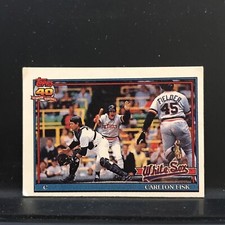 1991 Topps Cracker Jack II Carlton Fisk Mini Baseball Card #2 Chicago White Sox