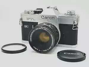 Chrome Canon FTb-QL 35mm SLR Camera with 50mm f/1.8 Super-canomatic R Lens - Jp - Picture 1 of 19