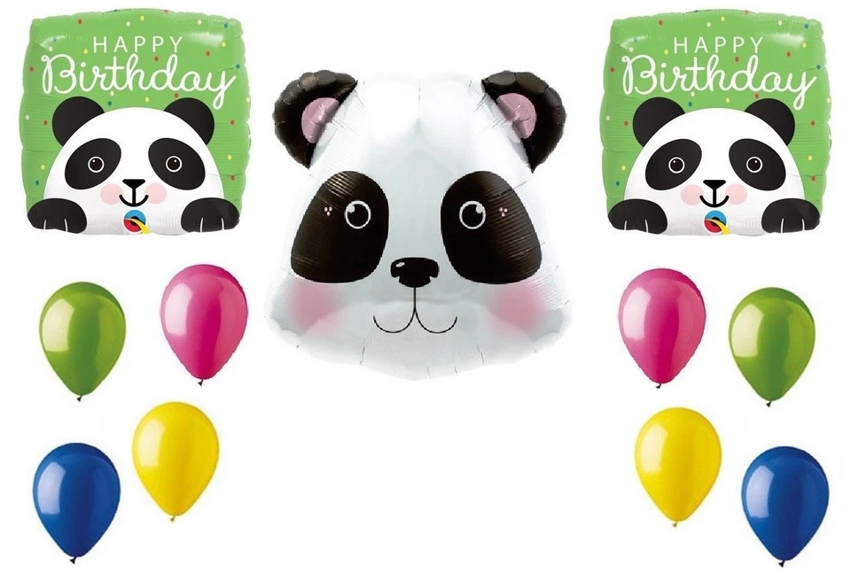 Набор майларовых латексных воздушных шаров PANDA Pandemonium Head Jungle Zoo Happy Birthday Party - Изображение 1 из 1