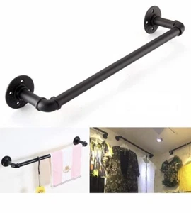 Towel Rail Industrial Vintage Made 3/4inches thick Pipe Fittings 50 cm length - Picture 1 of 11