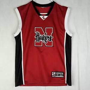 Vintage Cornhuskers Jersey Youth XL Zephyr Off Court Nebraska Basketball Red - Picture 1 of 11