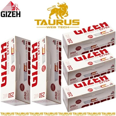 5000 x GIZEH XL TUBES Long SILVER TIP PAPER FILTER Cigarette Tobacco Smoking UK - Image 1 of 4
