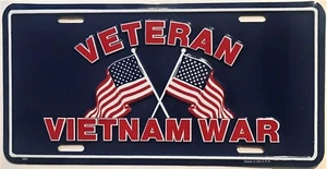 VIETNAM KRIEG VETERAN KENNZEICHEN - HERGESTELLT IN USA - NEUES ALUMINIUM AUTO-ETIKETT - Bild 1 von 1