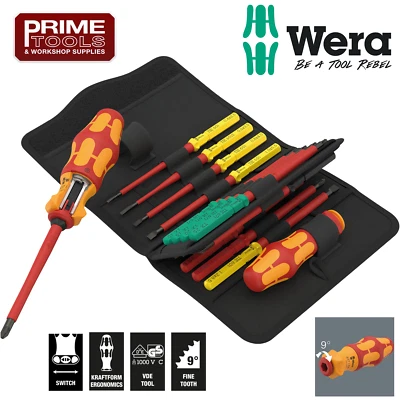 Wera KK VDE 17 RA 1, 17 Piece Colour Coded Ratchet VDE Screwdriver Set - 006618 - Image 1 of 4
