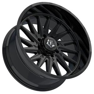 22 TIS 547B GLOSS BLACK WHEELS 22X10 8X170 -25 FIT FORD F-250 F-350 - Picture 1 of 6