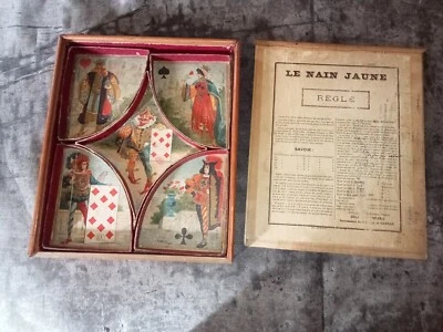 Ancien Nain Jaune Coffret VIDE bois & carton - J L PARIS - JULLIEN - DELHAYE - Photo 1/4