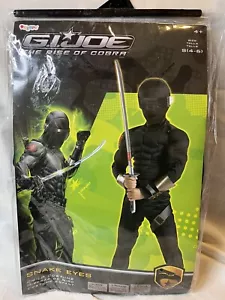 Disguise GI JOE Rise Of Cobra Snake Eyes Costume Small 4-6 Muscle Jumpsuit - Picture 1 of 6