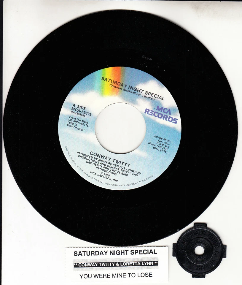 CONWAY TWITTY Saturday Night Special 7" 45 rpm record NEW + juke box title strip - Image 1 of 1