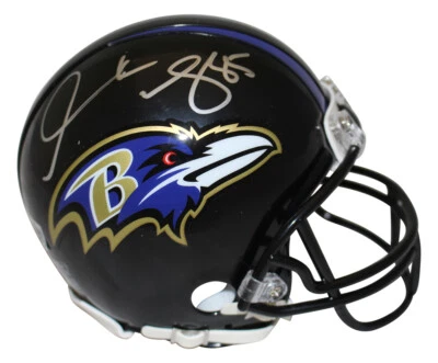 Derrick Mason Autographed Baltimore Ravens VSR4 Mini Helmet Beckett 35584 - Image 1 of 4