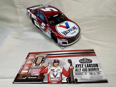 Kyle Larson Valvoline 2021 color líquido Nashville ganar 1/24 Elite diecast Foto 1 de 4