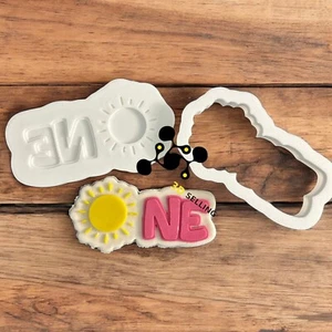 One first birthday embosser 3D cookie cutter cookie cutter 10cm - Picture 1 of 1