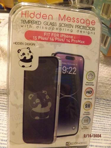 IPhone Tempered Glass Screen Protector-Hidden Panda Design--Brand New ...