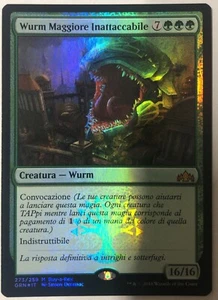 MTG Wurm Maggiore Inattaccabile / Impervious Greatwurm - FOIL BaB GRN Promo IT - Picture 1 of 1