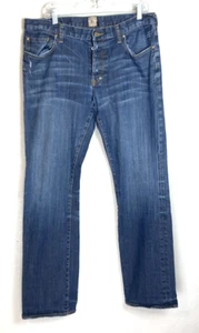 PRPS Barracuda Men's 36x32 Distressed Button Fly Straight Leg Blue Jeans E57P47X - Imagen 1 de 14