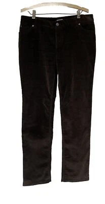 J. Jill Pants Size 12 Corduroy Slim Leg Stretch 34X31.5 Dark Brown Five Pocket - Image 1 of 4