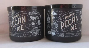 Bath & and Body Works 14,5 Unzen 3-DOCHTKERZEN 2er-Set gezuckerte Pekannusskuchen - Bild 1 von 4