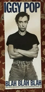 IGGY POP Blah Blah Blah rare huge original promotional poster THE STOOGES - Picture 1 of 1