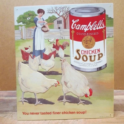 CHICKENS, CAMPBELL'S KIDS / SOUP TIN SIGN, c. 1993, #17 of 20, 12" x 13.75" - Image 1 of 2