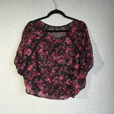 Camisa Rock 47 Mujer M Sheer Peasant Wrangler Gran Tamaño Recortada Rosa Western  Foto 1 de 4