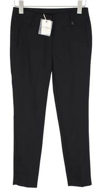COP COPINE Pantalon Arudy Femme (EU) 34 Coupe Slim Noir Plissé Fermeture Éclair - Photo 1/4