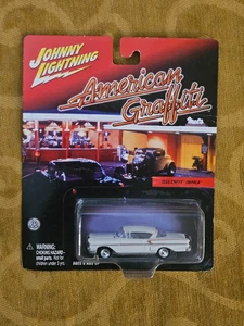 Johnny Lightning 1958 Chevy Impala American Graffiti Diecast 1:64 White - Picture 1 of 8