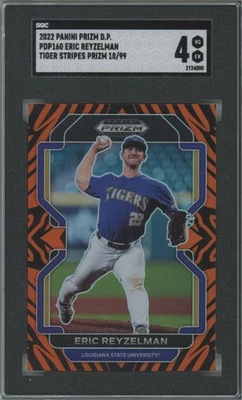 ERIC REYZELMAN SGC 4 18/99 2022 PRIZM DRAFT PICKS TIGER STRIPES #PDP160 PARALLEL - Image 1 of 2