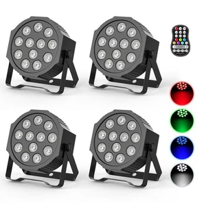8PCS Rechargeable Wireless 120W 12LED Par Light RGBW DMX Stage DJ Disco Lighting - Picture 1 of 23