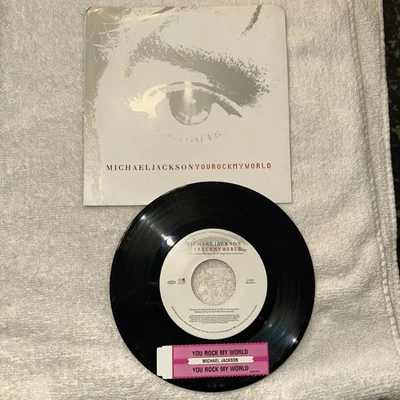 Michael Jackson 45rpm New Old Stock; You Rock My World With Jukebox Tag - Image 1 of 2