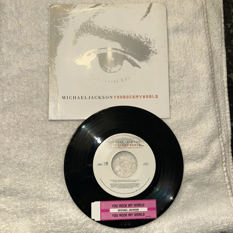 Michael Jackson 45rpm New Old Stock; You Rock My World With Jukebox Tag - Image 1 of 2