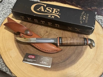 Case XX Cuero Cazador (316-5 SS) con Funda Hoja Pulida Cuero Apilado #00381 Foto 1 de 4