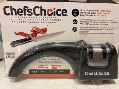 New Chef's Choice 464 Pronto Angle Diamond Hone 2 Stage Manual Knife Sharpener - Image 1 of 2