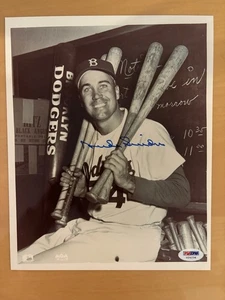 Duke Snider Autographed 8x10 Photo PSA COA - MLB Brooklyn/ LA Dodgers - HOF - Picture 1 of 4