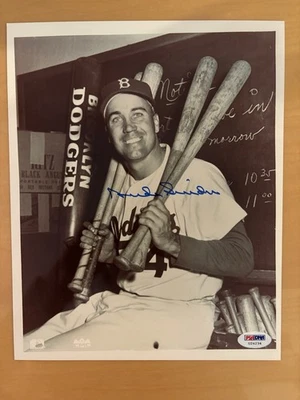 Duke Snider Autographed 8x10 Photo PSA COA - MLB Brooklyn/ LA Dodgers - HOF - Image 1 of 4