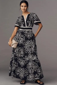 Nuevo Maxi Vestido Anthropologie The Somerset Talla Pequeña - Imagen 1 de 9