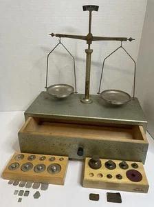 Old/VTG Collectable Equal Arm Balance Scale & Weights West Germany "SOLD AS IS" - Picture 1 of 16
