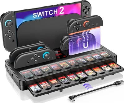 Switch 2 Charging Dock for Nintendo Switch 2025 4 Joy-Cons Charger Dock Station - image 1 of 4