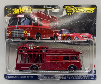 Hot Wheels Premium Team Transport Ferrari 250 GTO y Fiat 642 RN2 BARTOLETTI 2025 Foto 1 de 4