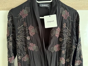 Desigual jumpsuit Overal damen sommer Schwarz Stickerei Gr: XS Neu - Bild 1 von 12