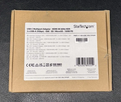 New, StarTech 115B-USBC-MULTIPORT, USB C Multiport Adapter, HDMI 4K 60Hz HDR - Image 1 of 4