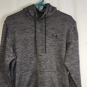 Under Armour Loose Cold Gear Hooded Pullover Gray Medium Hoodie Sweatshirt - Picture 1 of 7