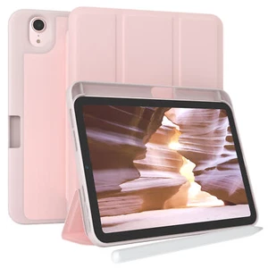 Für Apple iPad Mini 6 2021 Smartcase mit Touchpen Halterung Tablet Case Rosa - Bild 1 von 7