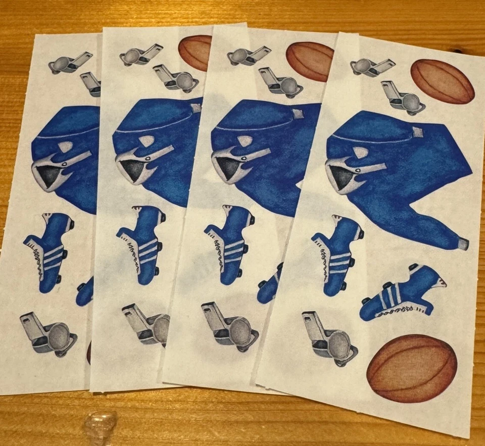 Creative Memories Lote de 4 Tiras de Estudio 2" x 5", Pelota, Rugby, Silbato, Tacos Foto 1 de 1