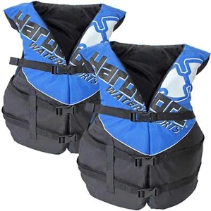2 pack Hardcore Coast Guard type III PFD for adults; life jacket paddle vest for - Picture 1 of 14